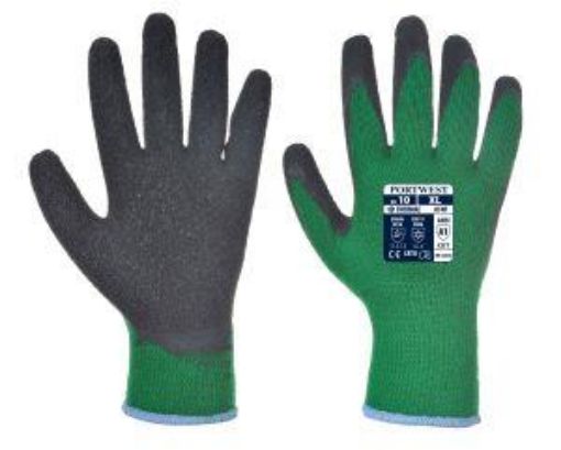 Picture of Thermal Latex Crinkle Grip Glove - Green/Black