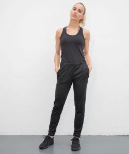 Picture of Tombo Ladies Slim Leg Joggers - Black