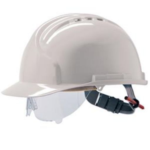 Picture of Mk7 Safety Helmet - Vented c/w Retractaspec - White