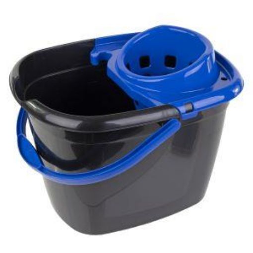Picture of 14lt Eco Mop Bucket - Blue Wringer & Handle (70% recycled plastic)
