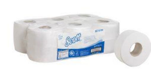 Picture of 8614 Scott® Essential™ 2ply M/Jumbo Toilet Rolls 12x200m (3" core) 