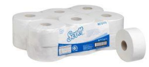 Picture of 8615 Scott® Essential™ 2ply M/Jumbo Toilet Rolls 12x200m (2.25" core)
