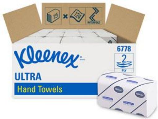 Picture of 6778 Kleenex Ultra IFold 2ply Hand Towels x1860 - White