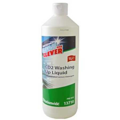 Picture of Clean & Clever CD2 Washing Up Liquid Lemon (1lt)