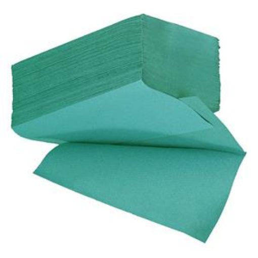 Picture of Essentials 1ply Green VFold Hand Towels x3510