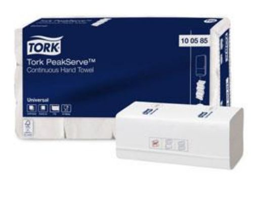 Picture of Tork Peakserve Continuous 1ply Hand Towels x4920 - White H5