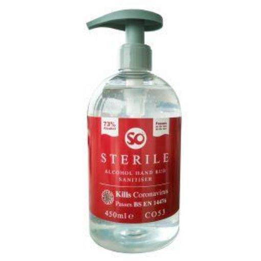 Picture of So Sterile Alcohol Hand Sanitiser (450ml) Pump Bottle 