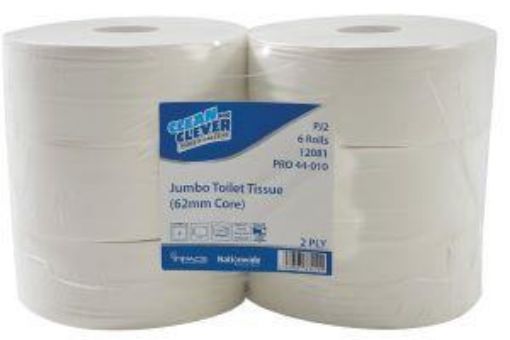 Picture of Clean & Clever  PJ2 Maxi Jumbo Toilet Rolls 2ply 2" 6x400m 