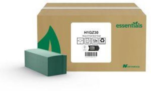 Picture of Essentials 1ply Green ZFold Hand Towels x3000 