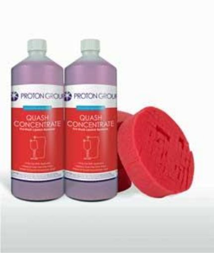 Picture of Quash Glass Pre-Treatment REFILL Kit (2x1lt Conc. &  4 Sponges)