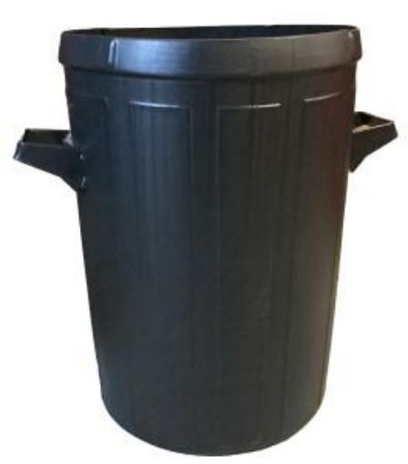 Picture of 90lt TOBY Plastic Dustbin ONLY - Black