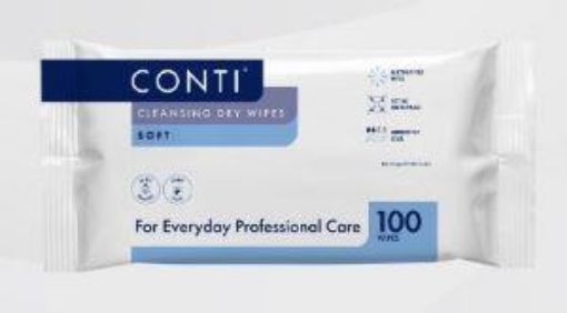 Picture of (100 ) Conti Cleansing Dry Wipe - Soft Large (32x28cm) 32gsmPPV