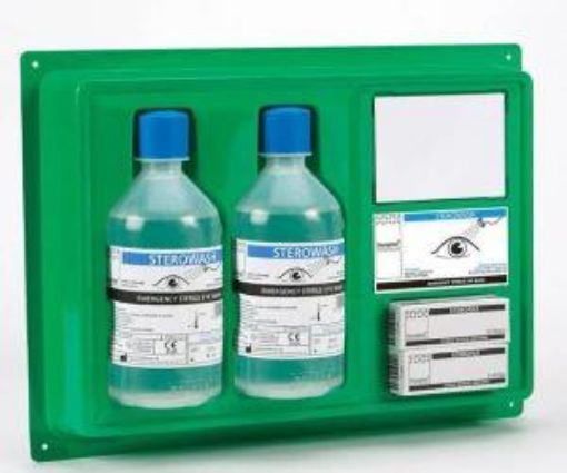 Picture of Wall Mounted Eyewash Station - (2x500ml & 2x Eye Pad)