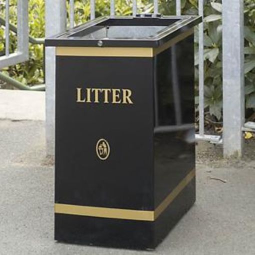 Picture of 100lt Godiva Open Top Litter Bin - Steel