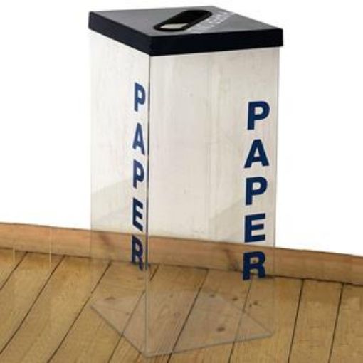 Picture of 63lt Greenline Recycling Bin [Specify Lid Colour Here] Clear Body (700x300x300mm)