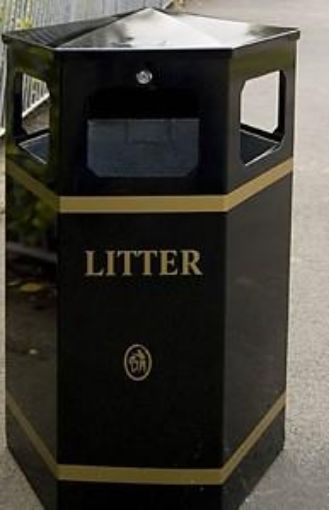 Picture of 94lt Citadel Hexagonal Litter Bin - Steel