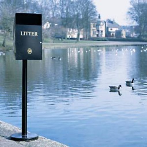 Picture of 30lt Parade Post Mount Litter Bin (ex Liner)
