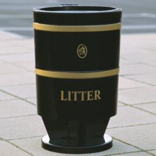 Picture of 94lt Knight Open Top Free Standing Litter Bin 