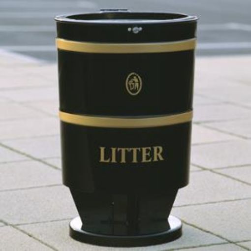 Picture of 94lt Knight Open Top Lockable Litter Bin