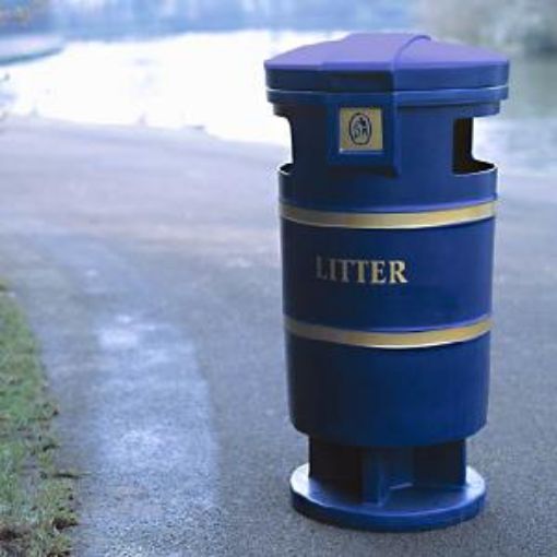 Picture of 94lt Squire Plastic Litter Bin - Blue