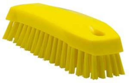 Picture of 165mm/ 7" Vikan Hand Scrubbing Brush Medium - Yellow