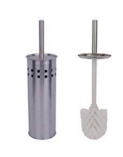 Picture of 26cm Toilet Brush & Enclosed Holder -  Stainless Steel 