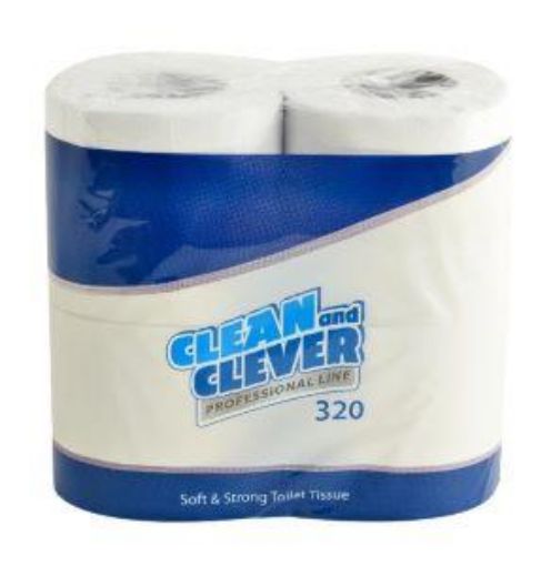Picture of Clean & Clever PT3 2ply Toilet Rolls 48x320sh 105660