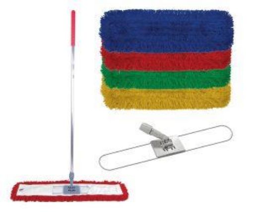 Picture of 40cm/ 16" Synthetic Floor Duster Complete - Blue 
