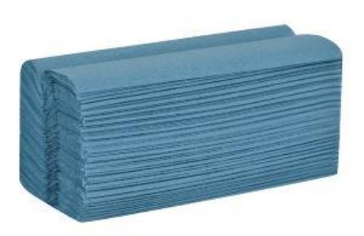 Picture of Essentials 1ply Blue CFold Towel x2880 - 100% Recycled