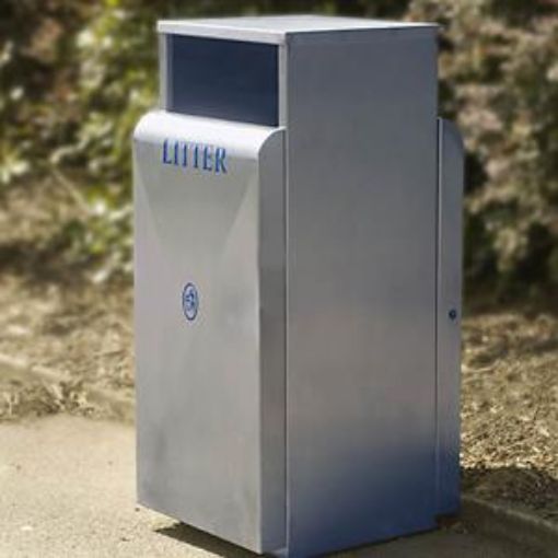 Picture of 100lt Valley Litter Bin - Stainless Steel