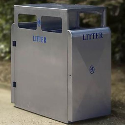 Picture of 200lt Valley Litter Bin -Stainless Steel