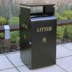 Picture of 100lt Valley Litter Bin Incl. Bait Box - Steel