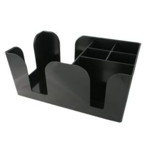 Picture of Bar Caddy Organiser - Black - 6 Compartment
