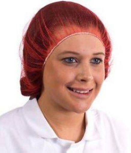 Picture of x100 Hair Net Metal Detectable - Red