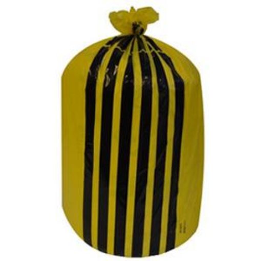 Picture of x450 Yellow Tiger Stripe Sack MDuty 14x28x39" CHSA 10Kg (18rolls x25) FL0522 
