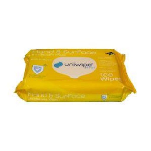 Picture of Uniwipe Midi Hand & Surface Disinfectant Wipes 22x20cm 