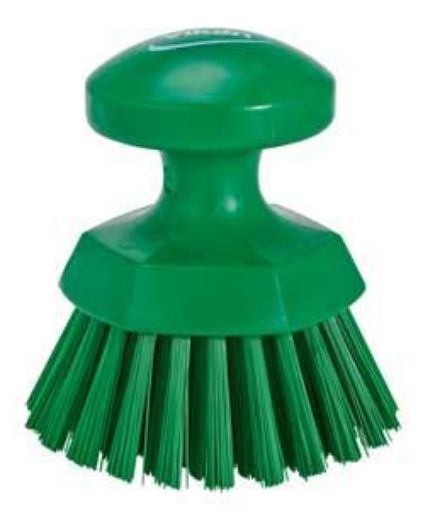 Picture of 11cm/ 5" Vikan Round Hand Brush Stiff - Green