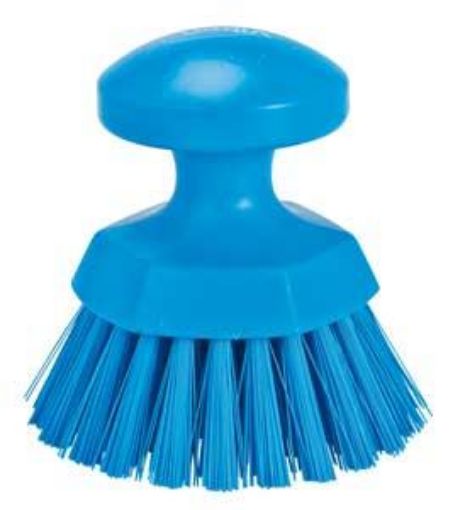 Picture of 11cm/ 5" Vikan Round Hand Brush Stiff - Blue