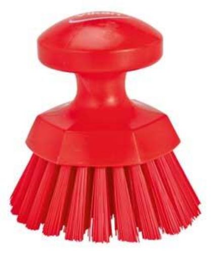 Picture of 11cm/ 5" Vikan Round Hand Brush Stiff - Red