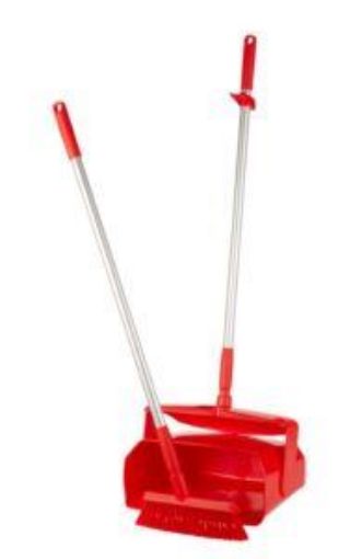 Picture of Vikan 35cm Lobby Dustpan & Broom Medium - Red