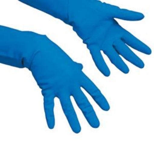Picture of Vileda Multipurpose Latex Gloves - Blue Extra Large