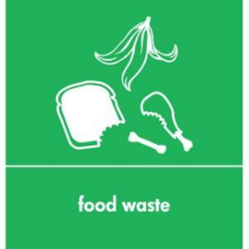 Picture of Recycle Label Self Adhesive - Green Food Waste (10x9.5cm)