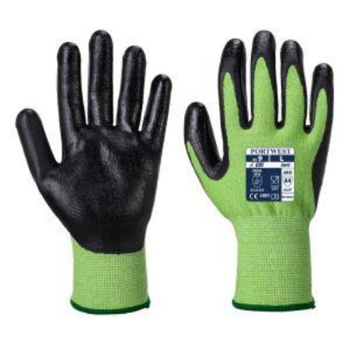 Picture of Green Cut A4 Nitrile Foam Glove - Green/Black