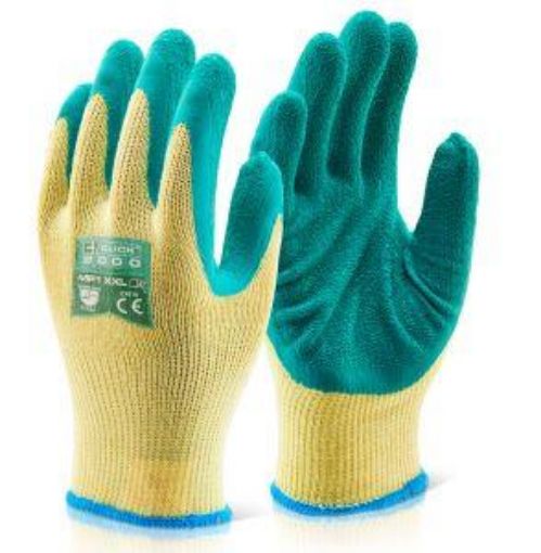 Picture of Latex Palm Coated Knitted Glove - Green/Yellow