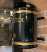 Picture of 40lt Knight DOME Top Litter Bin Wall Mounted - Black