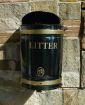 Picture of 40lt Knight DOME Top Litter Bin Wall Mounted - Black