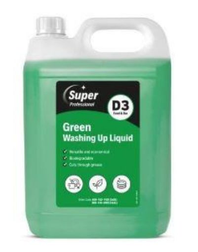 Picture of Super D3 Green Washing Up Liquid