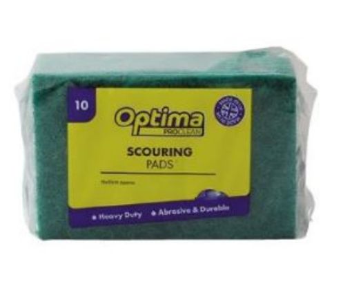 Picture of x20 Small Scouring Pads 15x10cm/ 6x4" - Green
