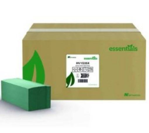 Picture of Essentials 1ply Green VFold Hand Towels x3510