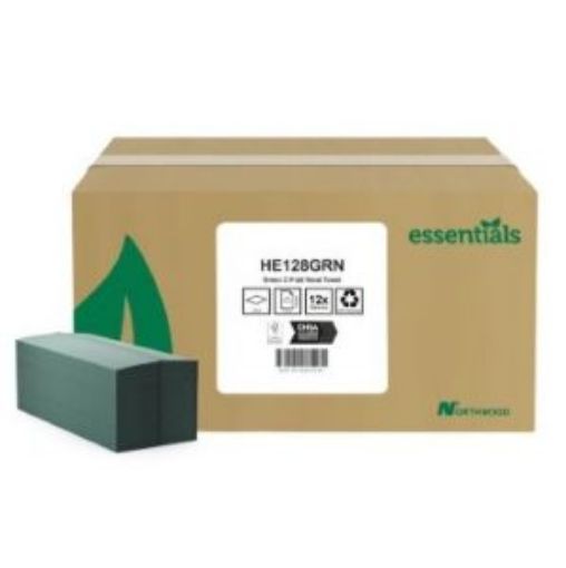 Picture of Essentials 1ply Green CFold Towel x2880 - 100% Recycled
